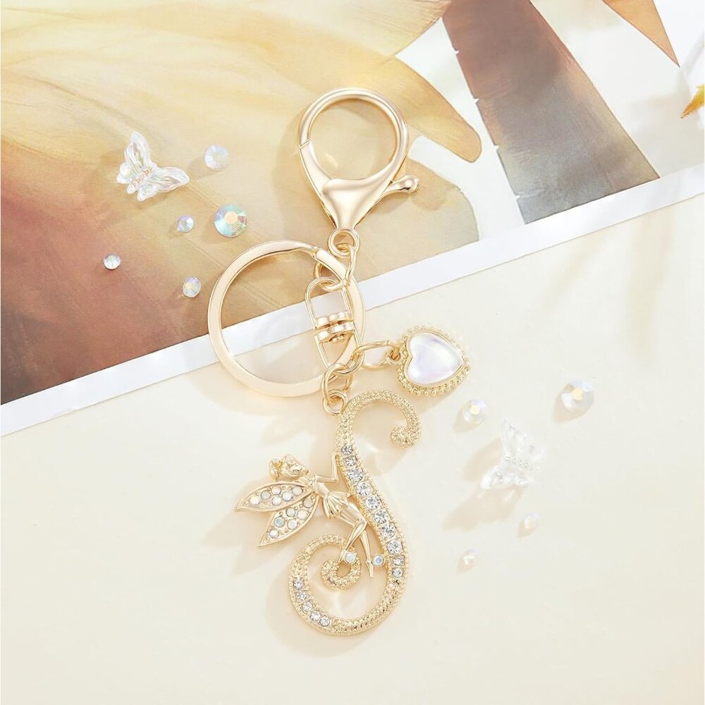 Personalized Gold Initial Keychain With Unique Fa… - image 4